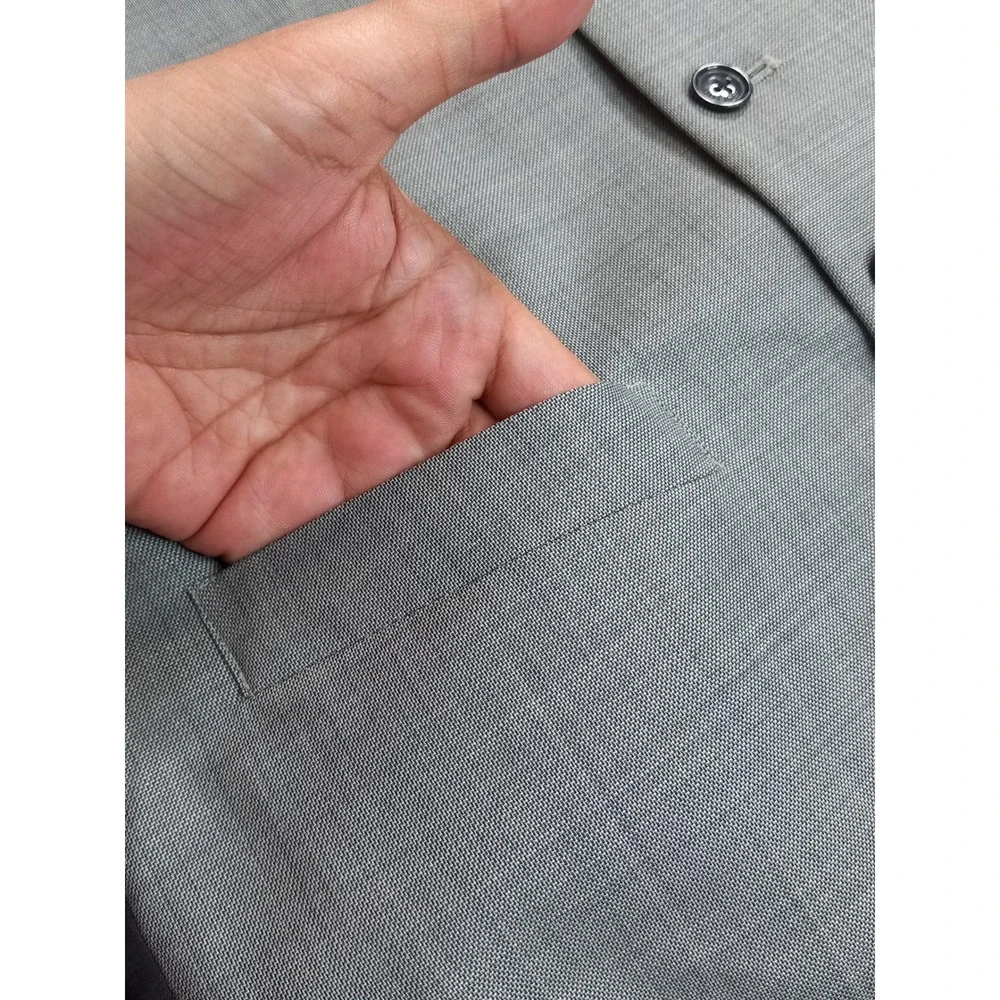 Tommy Hilfiger Mens Grey 100% Worsted Wool Suit Vest Size S‎ 5-Button Formal